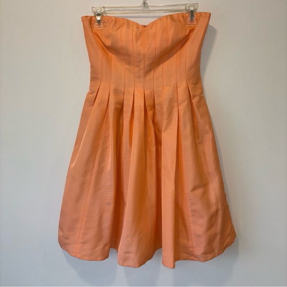 J. Crew Marlie Classic Faille Strapless Mini Dress Sweetheart Neckline Peach - Picture 3 of 15
